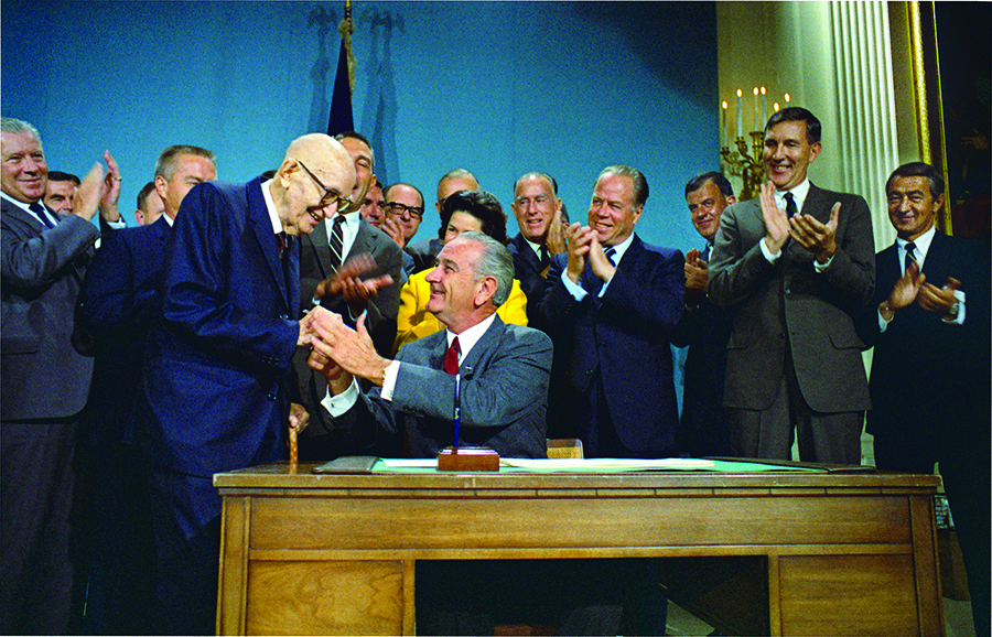 Johnson signed the Colorado River Basin Project Act into law
