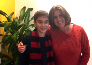Simon with his mother, Kathy.
